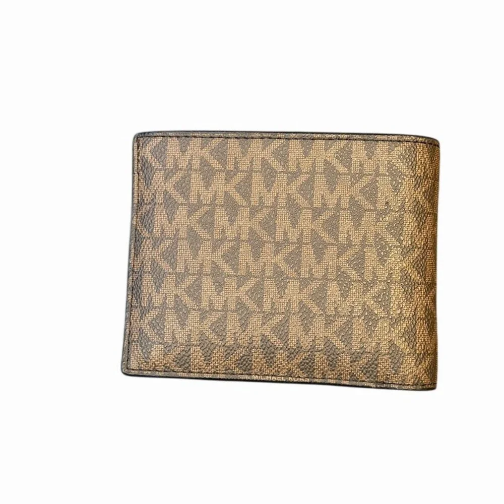 Michael Kors Cooper Men's Bifold Wallet Brown Logo w/ Removable Passcase